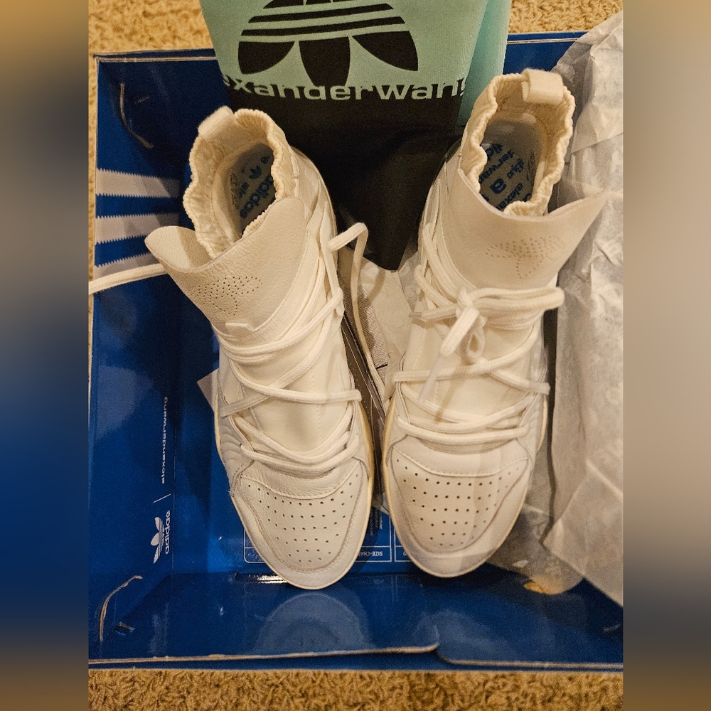 Alexander Wang/ Adidas AW bball triple white size 10 preowned